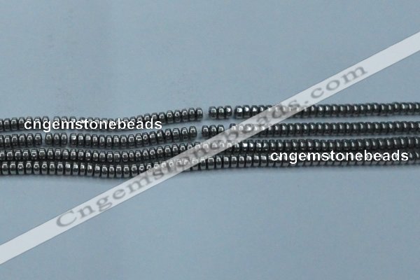 CHE962 15.5 inches 1.5*3mm rondelle plated hematite beads wholesale