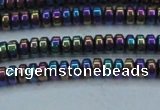 CHE963 15.5 inches 1.5*3mm rondelle plated hematite beads wholesale