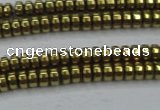 CHE964 15.5 inches 1.5*3mm rondelle plated hematite beads wholesale