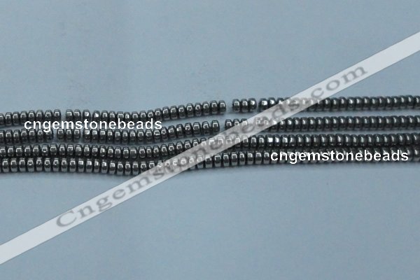 CHE967 15.5 inches 2*4mm rondelle plated hematite beads wholesale