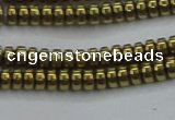 CHE968 15.5 inches 2*4mm rondelle plated hematite beads wholesale