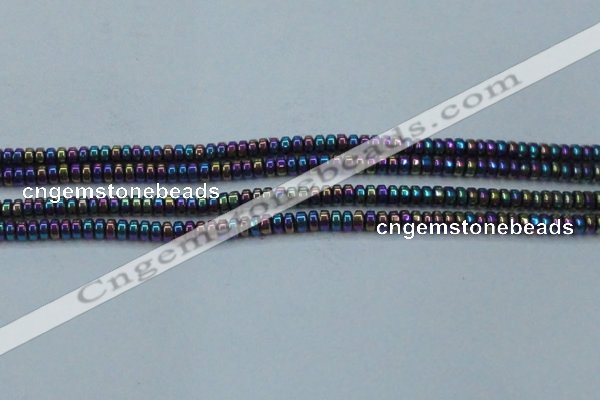 CHE969 15.5 inches 2*4mm rondelle plated hematite beads wholesale