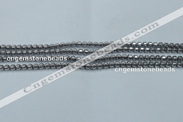 CHE972 15.5 inches 4*4mm plated hematite beads wholesale