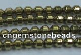 CHE973 15.5 inches 4*4mm plated hematite beads wholesale