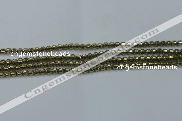 CHE974 15.5 inches 4*4mm plated hematite beads wholesale