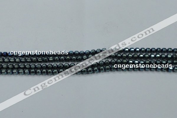 CHE976 15.5 inches 4*4mm plated hematite beads wholesale