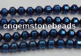 CHE977 15.5 inches 4*4mm plated hematite beads wholesale