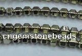 CHE982 15.5 inches 4*4mm plated hematite beads wholesale