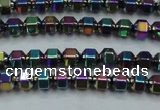 CHE985 15.5 inches 4*4mm plated hematite beads wholesale