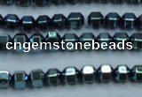 CHE986 15.5 inches 4*4mm plated hematite beads wholesale