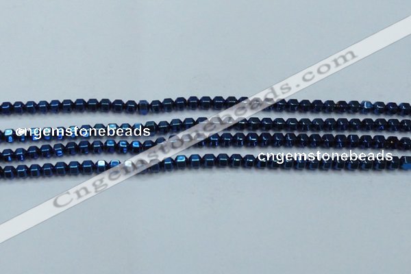 CHE987 15.5 inches 4*4mm plated hematite beads wholesale