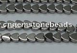 CHE991 15.5 inches 4*4mm heart plated hematite beads wholesale