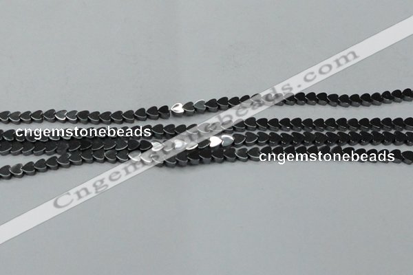 CHE998 15.5 inches 6*6mm heart hematite beads wholesale