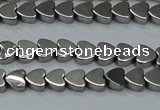 CHE999 15.5 inches 6*6mm heart plated hematite beads wholesale