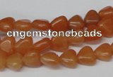 CHG02 15.5 inches 8*8mm heart red aventurine beads wholesale