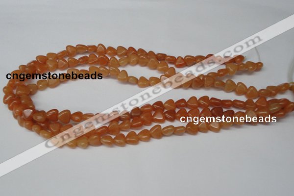 CHG02 15.5 inches 8*8mm heart red aventurine beads wholesale