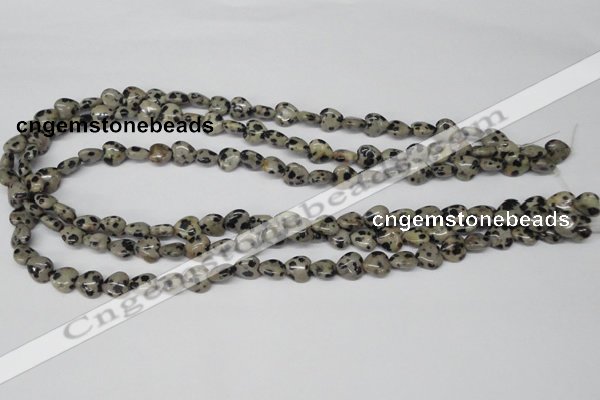 CHG03 15.5 inches 8*8mm heart dalmatian jasper beads wholesale