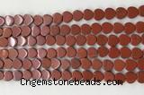 CHG121 15.5 inches 8mm flat heart red jasper beads wholesale