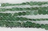 CHG124 15.5 inches 8mm flat heart green aventurine beads wholesale