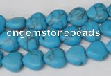 CHG15 15.5 inches 10*10mm heart turquoise gemstone beads wholesale