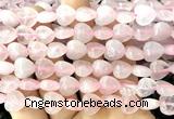 CHG151 15 inches 12mm heart rose quartz beads wholesale