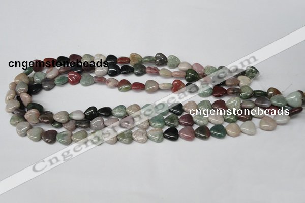 CHG17 15.5 inches 10*10mm heart Indian agate gemstone beads wholesale