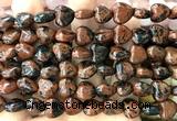 CHG172 15 inches 12mm heart mahogany obsidian beads wholesale