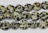 CHG19 15.5 inches 10*10mm heart dalmatian jasper beads wholesale