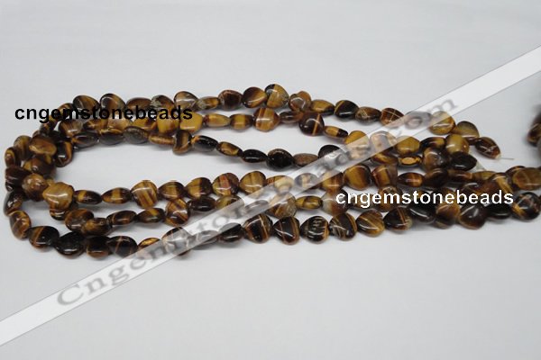 CHG20 15.5 inches 10*10mm heart yellow tiger eye beads wholesale