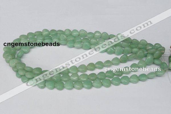 CHG26 15.5 inches 10*10mm heart green aventurine beads wholesale