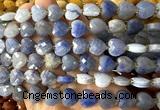 CHG308 15 inches 12mm faceted heart blue aventurine jade beads