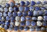 CHG319 15 inches 12mm faceted heart sodalite gemstone beads