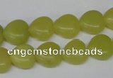 CHG33 15.5 inches 12*12mm heart olive jade gemstone beads wholesale