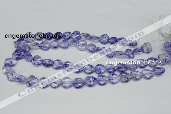 CHG44 15.5 inches 14*14mm heart dyed crystal beads wholesale