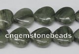 CHG46 15.5 inches 14*14mm heart silver leaf jasper beads wholesale