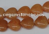 CHG47 15.5 inches 14*14mm heart red aventurine beads wholesale