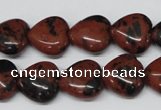 CHG51 15.5 inches 14*14mm heart mahogany obsidian beads wholesale