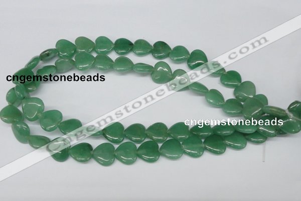 CHG55 15.5 inches 15*15mm heart green aventurine beads wholesale