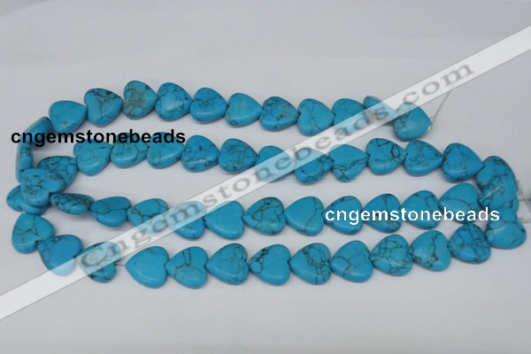 CHG63 15.5 inches 16*16mm heart turquoise beads wholesale