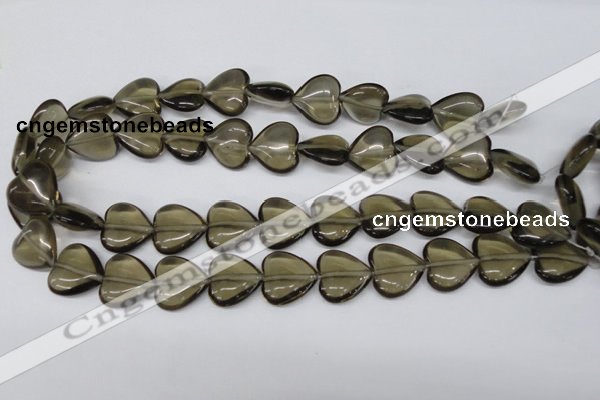 CHG65 17*17mm heart synthetic smoky quartz beads wholesale