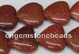 CHG70 15.5 inches 18*18mm heart goldstone beads wholesale