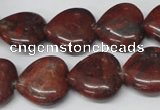 CHG73 15.5 inches 18*18mm heart brecciated jasper beads wholesale