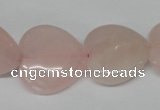 CHG80 15.5 inches 20*20mm heart rose quartz beads wholesale