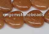 CHG81 15.5 inches 20*20mm heart red aventurine beads wholesale