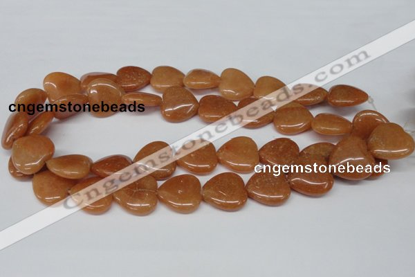 CHG81 15.5 inches 20*20mm heart red aventurine beads wholesale