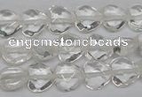 CHG92 15.5 inches 10*10mm faceted heart white crystal beads wholesale