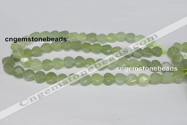 CHG93 15.5 inches 12*12mm faceted heart New jade beads wholesale