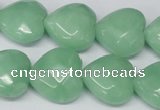 CHG95 15.5 inches 18*18mm faceted heart amazonite beads wholesale