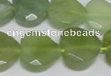 CHG96 15.5 inches 18*18mm faceted heart New jade beads wholesale