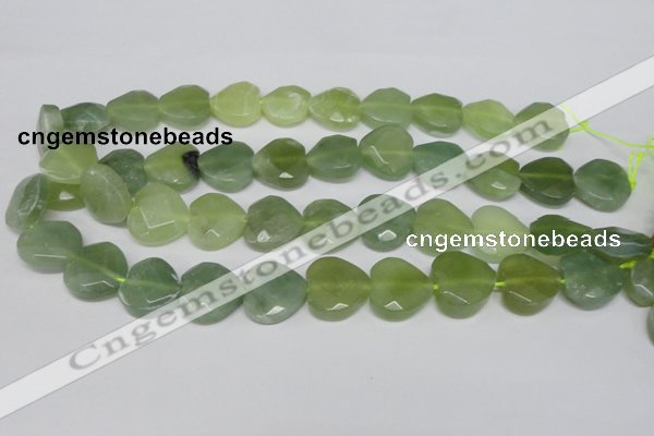 CHG96 15.5 inches 18*18mm faceted heart New jade beads wholesale